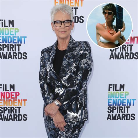 jamie lee curtis en bikini|Jamie Lee Curtis Poses in Swimsuit and Sun Hat in IG Pool Selfie